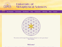 Tablet Screenshot of metaphysicsuniversity.com
